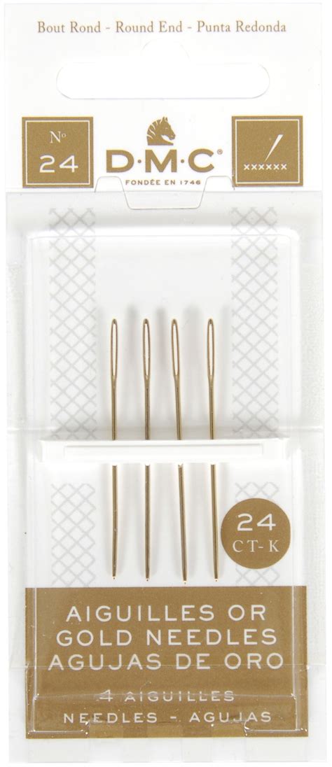 Size 24 DMC Tapestry Needles Gold #6131/6
